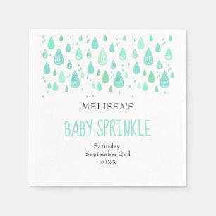 Serviette En Papier Belle Raindrops Couples Bébé Sprinkle / Douche
