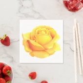 Serviette En Papier Belle Rose Jaune (En situation)