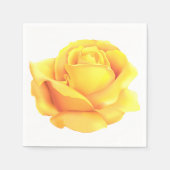 Serviette En Papier Belle Rose Jaune (Devant)