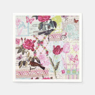 Serviette En Papier Belle Rose rose