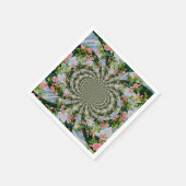 Serviette En Papier Belle roses roses rouges rétro aquarelle fleurie (Coin)