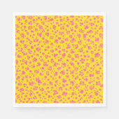 Serviette En Papier Belle serviette d'été ensoleillée avec point rose (Devant)