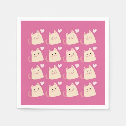 Serviette En Papier Belle serviette Kittens par Lilia (Devant)