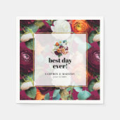 Serviette En Papier Belle serviettes Mariage Fleur Été (Devant)