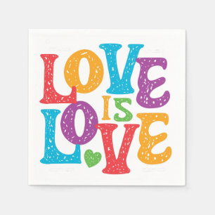 Serviette En Papier Belle Simple Minimal Amour Est Fierté D'Amour