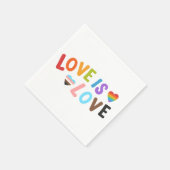 Serviette En Papier Belle Simple Minimal Amour Est Fierté D'Amour (Coin)