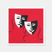 Serviette En Papier Belle soirée cinéma masque (Devant)