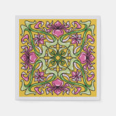 Serviette En Papier Belle tuile Art Nouveau avec fleurs Iris (Devant)