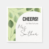 Serviette En Papier Belle végétation eucalyptus invitation feuille (Devant)