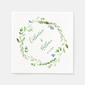 Serviette En Papier Belle verdure rustique Mariage Papier Napkin (Devant)