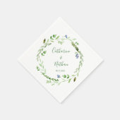 Serviette En Papier Belle verdure rustique Mariage Papier Napkin (Coin)