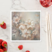 Serviette En Papier Belles, Élégantes Fleurs (En situation)
