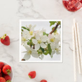 Serviette En Papier Belles fleurs blanches (En situation)