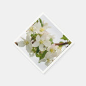 Serviette En Papier Belles fleurs blanches (Coin)