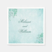 Serviette En Papier Belles Fleurs Bleues (Devant)