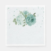 Serviette En Papier belles fleurs bleues verdure serviettes botaniques (Devant)
