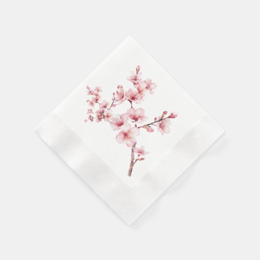 Serviette En Papier Belles fleurs de cerisier rose (Coin)