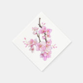 Serviette En Papier Belles fleurs de cerisiers roses (Coin)
