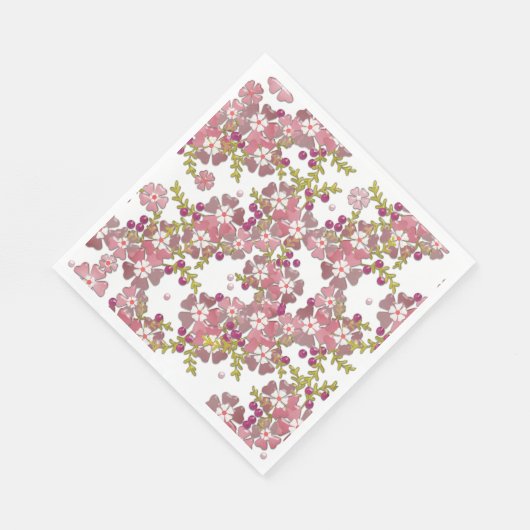 Serviette En Papier Belles fleurs en verre, (Coin)