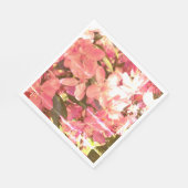 Serviette En Papier Belles fleurs roses (Coin)