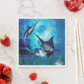 Serviette En Papier Belles marlins (En situation)