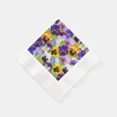 Serviette En Papier Belles Pansies de Printemps (Coin)