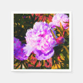 Serviette En Papier Belles pivoines roses (Devant)