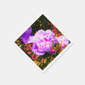 Serviette En Papier Belles pivoines roses (Coin)