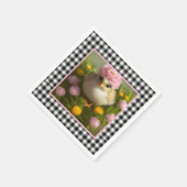 Serviette En Papier Belles pousses et fleurs Pâques (Coin)