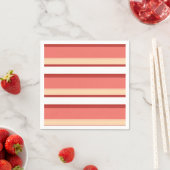 Serviette En Papier Belles rayures blanches roses (En situation)