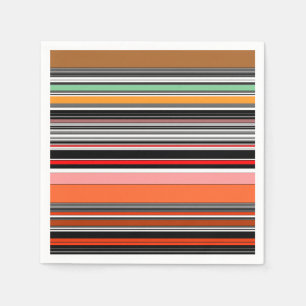 Serviette En Papier Belles rayures colorées