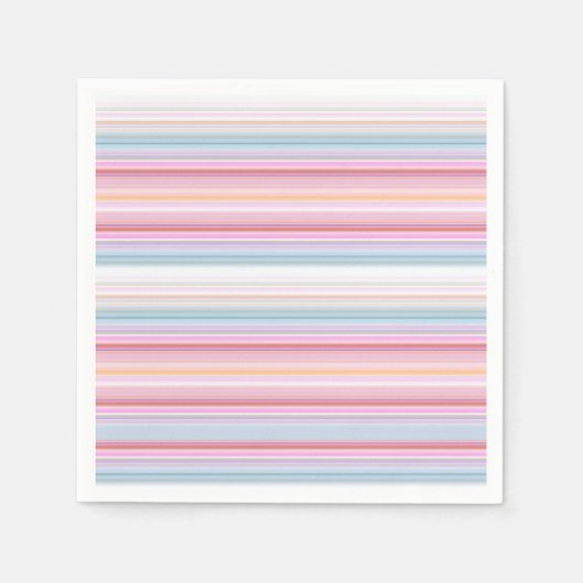 Serviette En Papier Belles rayures roses blanches (Devant)