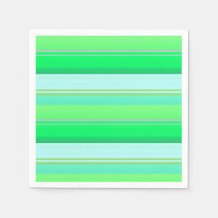 Serviette En Papier Belles rayures vert aqua