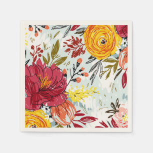 Serviette En Papier Belles Roses