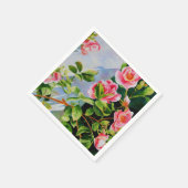 Serviette En Papier Belles roses roses roses, roses rouges, aquarelle (Coin)