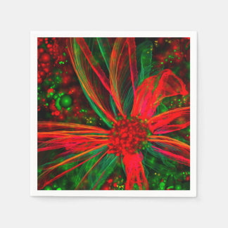 Serviette En Papier Belles serviettes aux fleurs de Noël