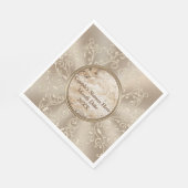 Serviette En Papier Belles serviettes de Mariage Rustique PERSONNALISÉ (Coin)