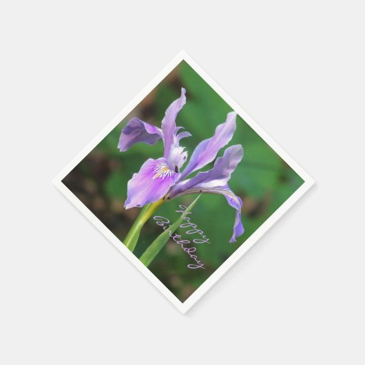 Serviette En Papier Belles serviettes Iris Violet (Coin)
