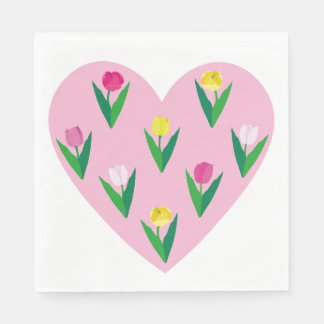 Serviette En Papier Belles tulipes.