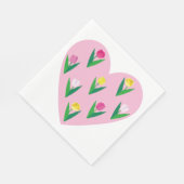 Serviette En Papier Belles tulipes. (Coin)