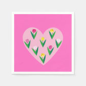 Serviette En Papier Belles tulipes. (Devant)