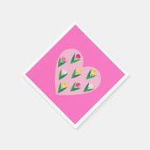 Serviette En Papier Belles tulipes. (Coin)