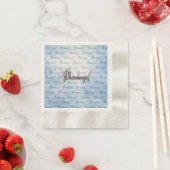 Serviette En Papier Bénédiction avec nuages, ailes d'anges et halo (En situation)