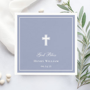Serviette En Papier Bénédiction de Dieu pour le baptême de garçon