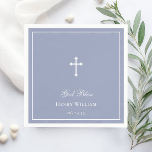 Serviette En Papier Bénédiction de Dieu pour le baptême de garçon