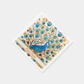 Serviette En Papier 🦚 Bénédiction radiante de Peacock Diwali (Coin)