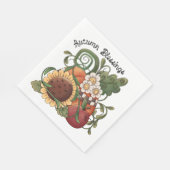 Serviette En Papier Bénédictions d'automne récolte d'automne (Coin)