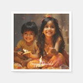 Serviette En Papier Bénédictions radieuses : Diwali Joy avec les enfan (Devant)