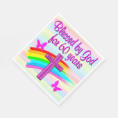 SERVIETTE EN PAPIER BÉNÉFICIÉ PAR DIEU 60E ANNIVERSAIRE DE PRIÈRE D'AN (Coin)