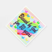 SERVIETTE EN PAPIER BÉNÉFICIÉ PAR DIEU 80E ANNIVERSAIRE PAPIER PAPER N (Coin)